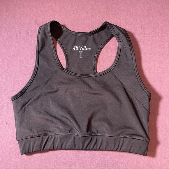 Other - All Villains Black Racerback Sports Bra - Size Large Activewear Basic